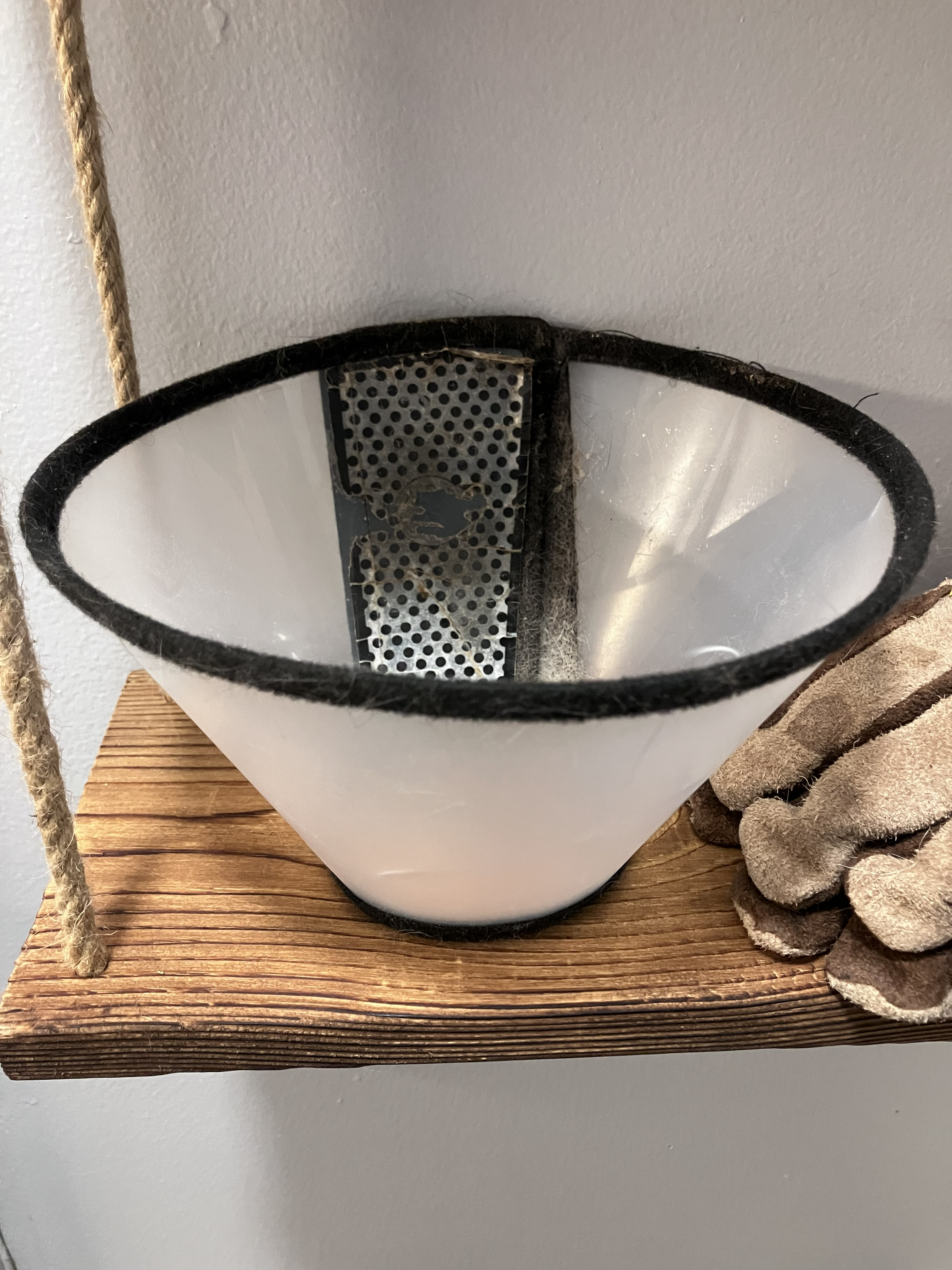 Fraggle's protective cone, preserved as an artifact of his recovery
