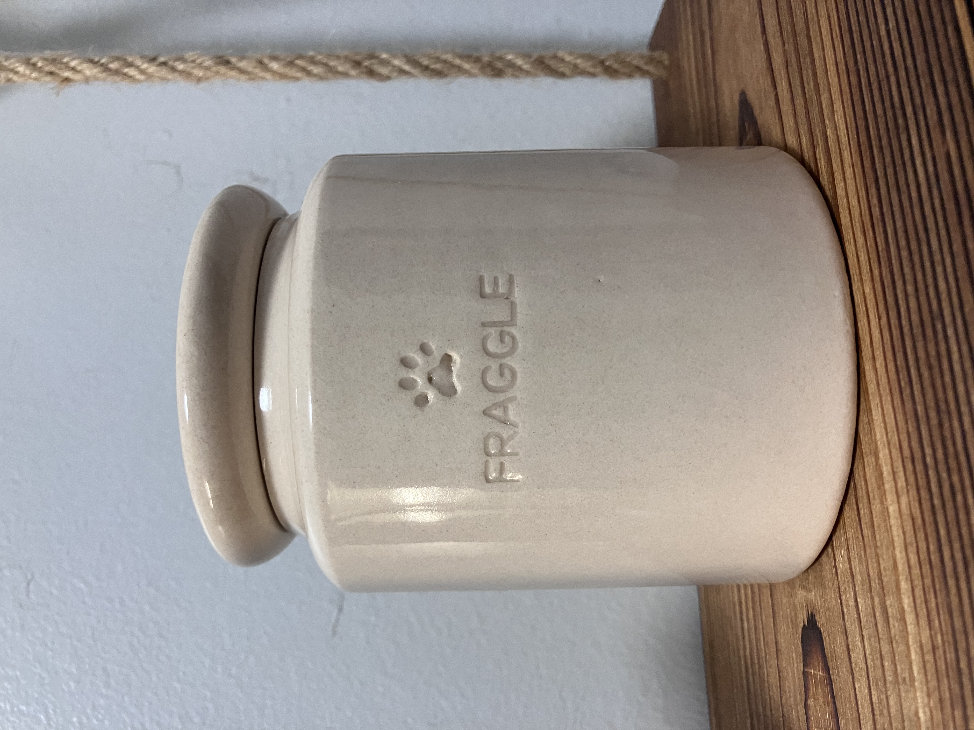 Fraggle's permanent urn, preserved as part of The Fraggle Archives